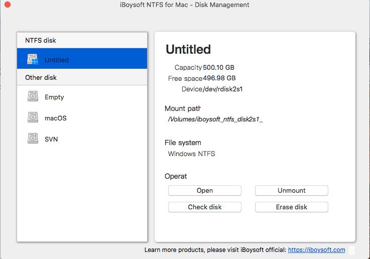NTFS for Mac by iBoysoft
